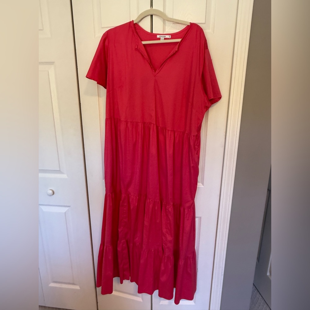 Chico's Hot Pink Maxi Dress